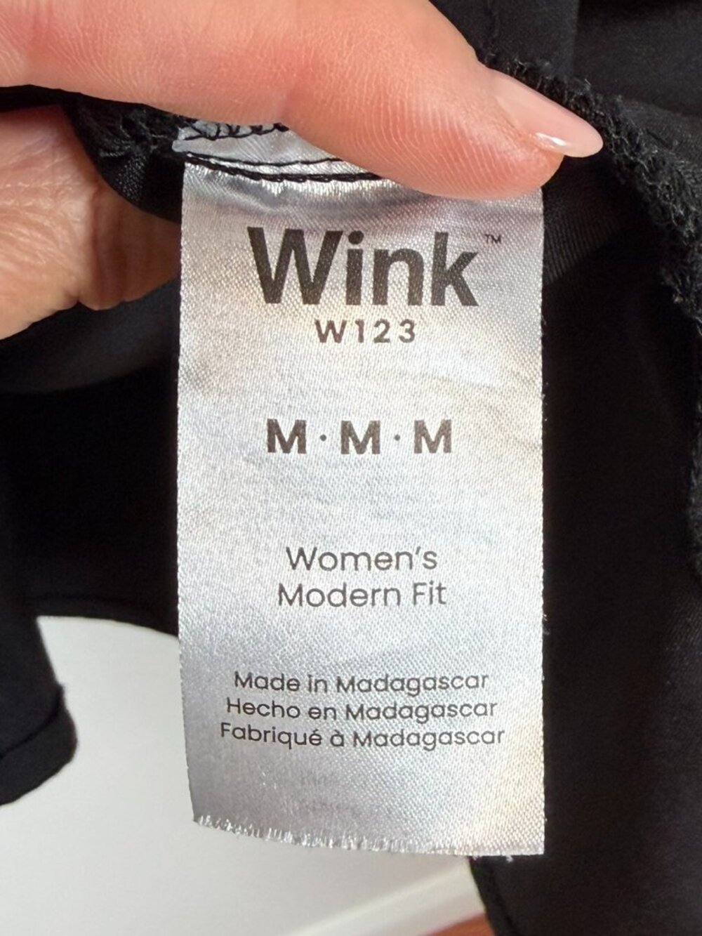 Wink W123 Snap Front Warm Up Scrub Jacket Black Size Medium - Picture 11 of 12